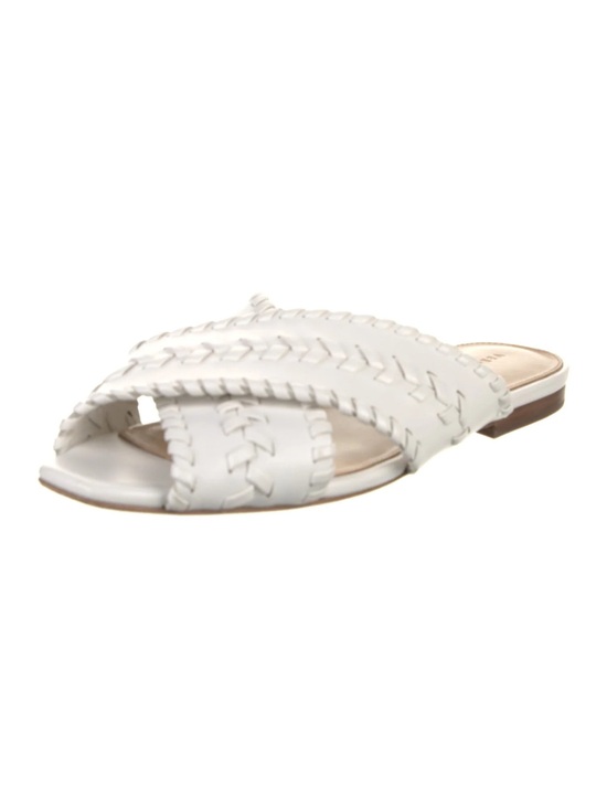 Veronica Beard Shoes - Veronica Beard white Women's dodo White Braided leather Slide Sandals